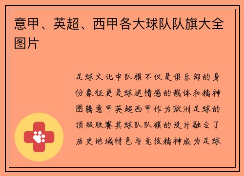 意甲、英超、西甲各大球队队旗大全图片